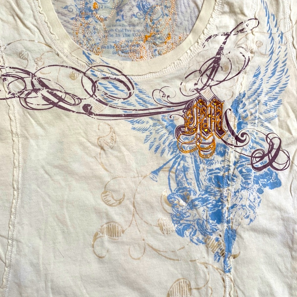 Vintage Manchester Ltd. short sleeve tee, Size Small, pale yellow